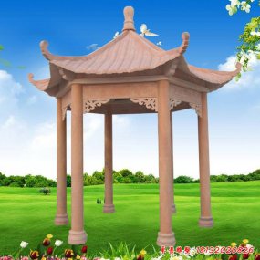 涼亭石雕亭子