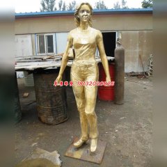 黃銅現(xiàn)代人物雕塑