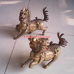 七到八公分的銅麒麟