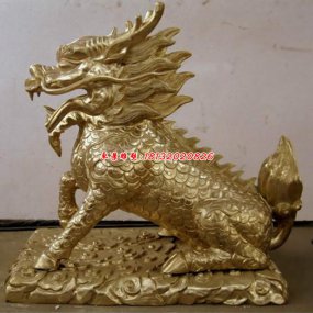 古代銅鎏金麒麟