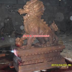 銅麒麟底座
