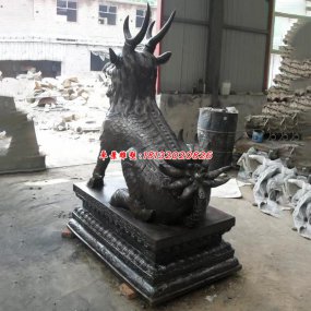 銅麒麟動(dòng)物雕塑