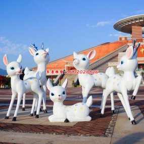 玻璃鋼仿真梅花鹿雕塑