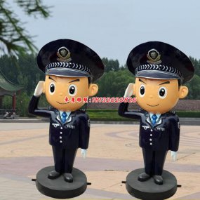 卡通警察 玻璃鋼