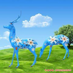 玻璃鋼雕塑梅花鹿