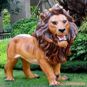 玻璃鋼鎮宅獅子