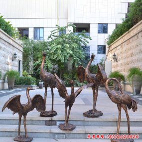 仙鶴銅雕塑