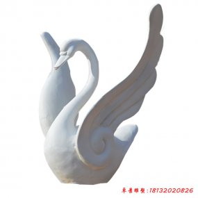 噴水天鵝雕塑