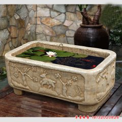 石雕魚(yú)缸養(yǎng)魚(yú)