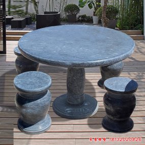 青石仿古石桌凳