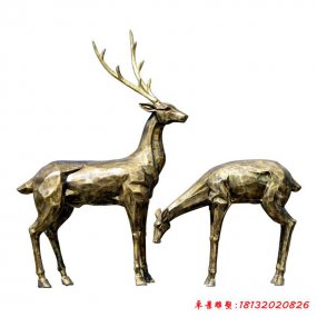 園林景觀鹿雕塑
