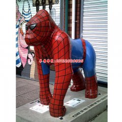 玻璃鋼蜘蛛俠雕塑