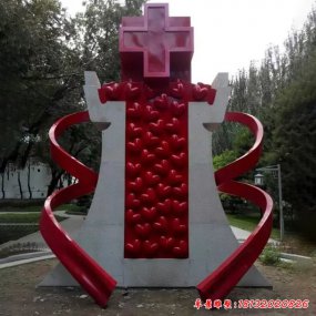 不銹鋼醫院景觀雕塑