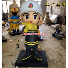 玻璃鋼消防員雕塑