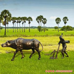 玻璃鋼雕塑農耕