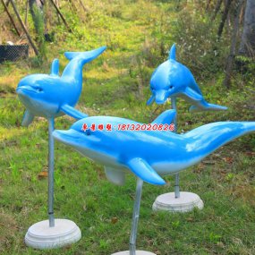 海豚雕塑玻璃鋼