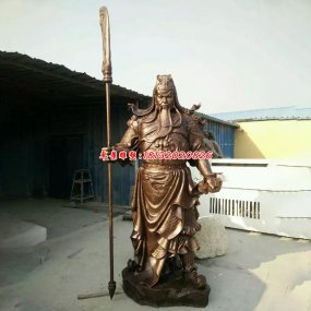銅雕塑的關(guān)公