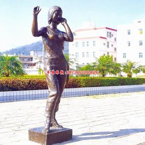 美女銅雕塑