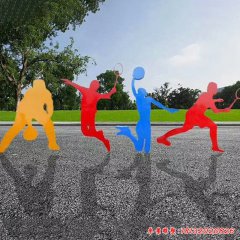 輕舞飛揚(yáng)不銹鋼剪影人物雕塑